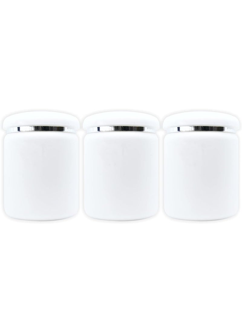 White Plastic Jar with Inner Liners & Dome Lid 500gm (17.6 Oz) Refillable Make-up Cosmetic Jars Empty Face Cream Eye Shadow Lip Balm Lotion Storage Container Pot Case (500 gm (Pack of 3))