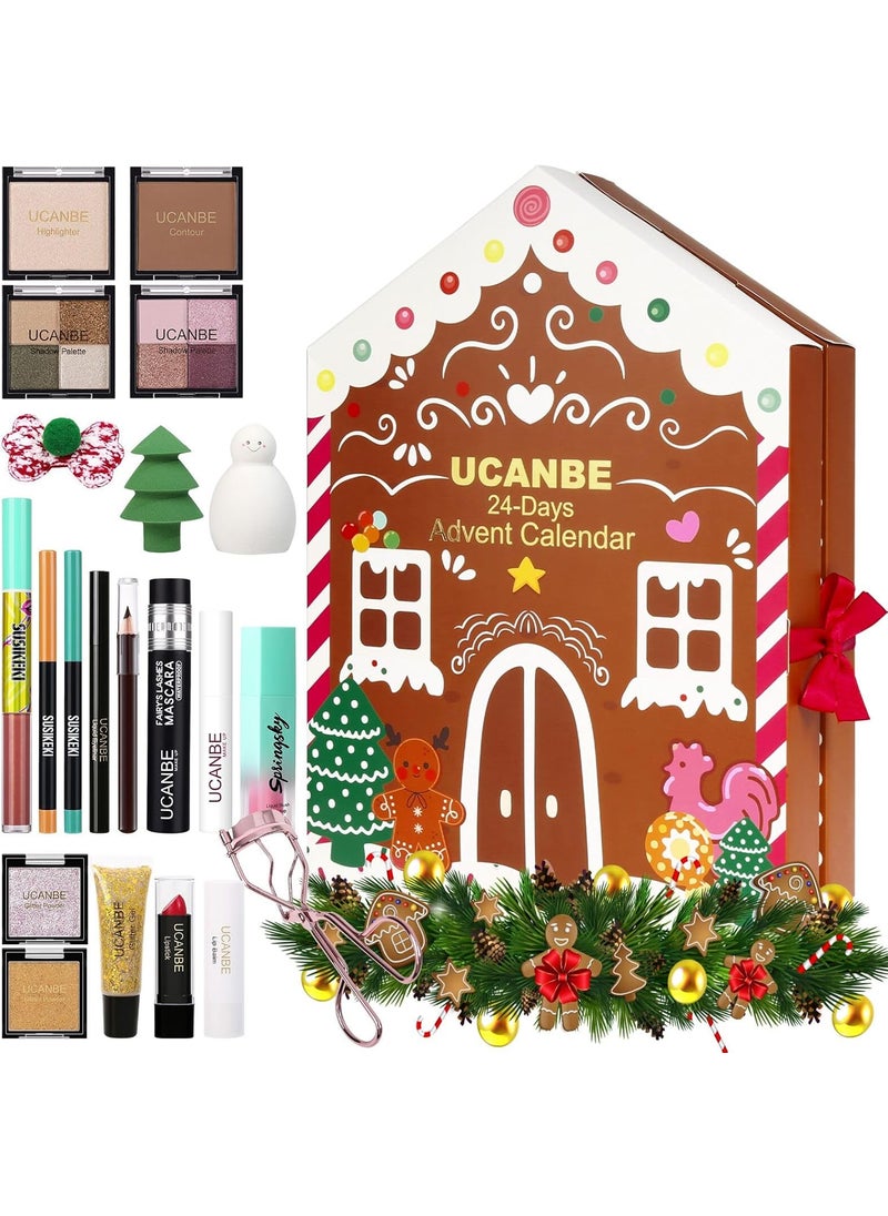 Makeup Advent Calendar 2025, 24 Days Christmas Gift Makeup Sets For Women, UCANBE 2025 Xmas Countdown Calendar Full Makeup Kits Beauty Makeup & Cosmetic For Teens, Girls Gift