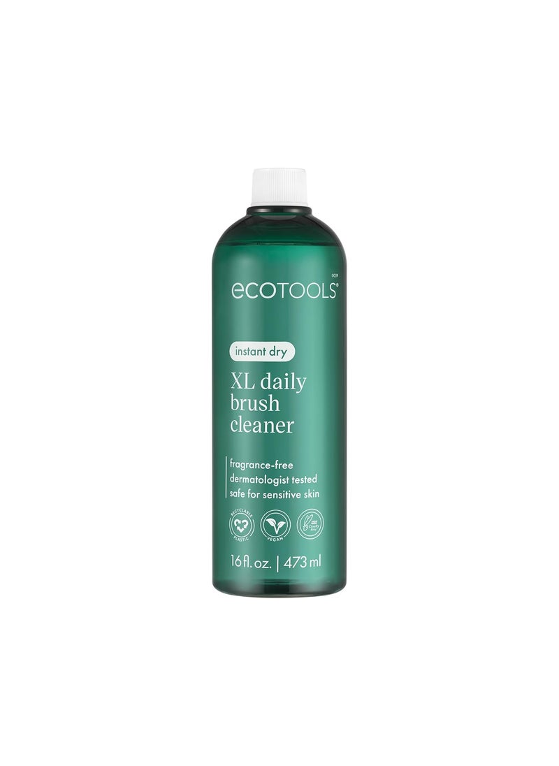 EcoTools XL Daily Brush Cleaner, Makeup Brush Spray Refill, Quick Dry Cleaning Solution For Beauty Tools, Fragrance Free, Extra Large Size, Cruelty-Free & Vegan, 16 fl oz./473 ml. Bottle