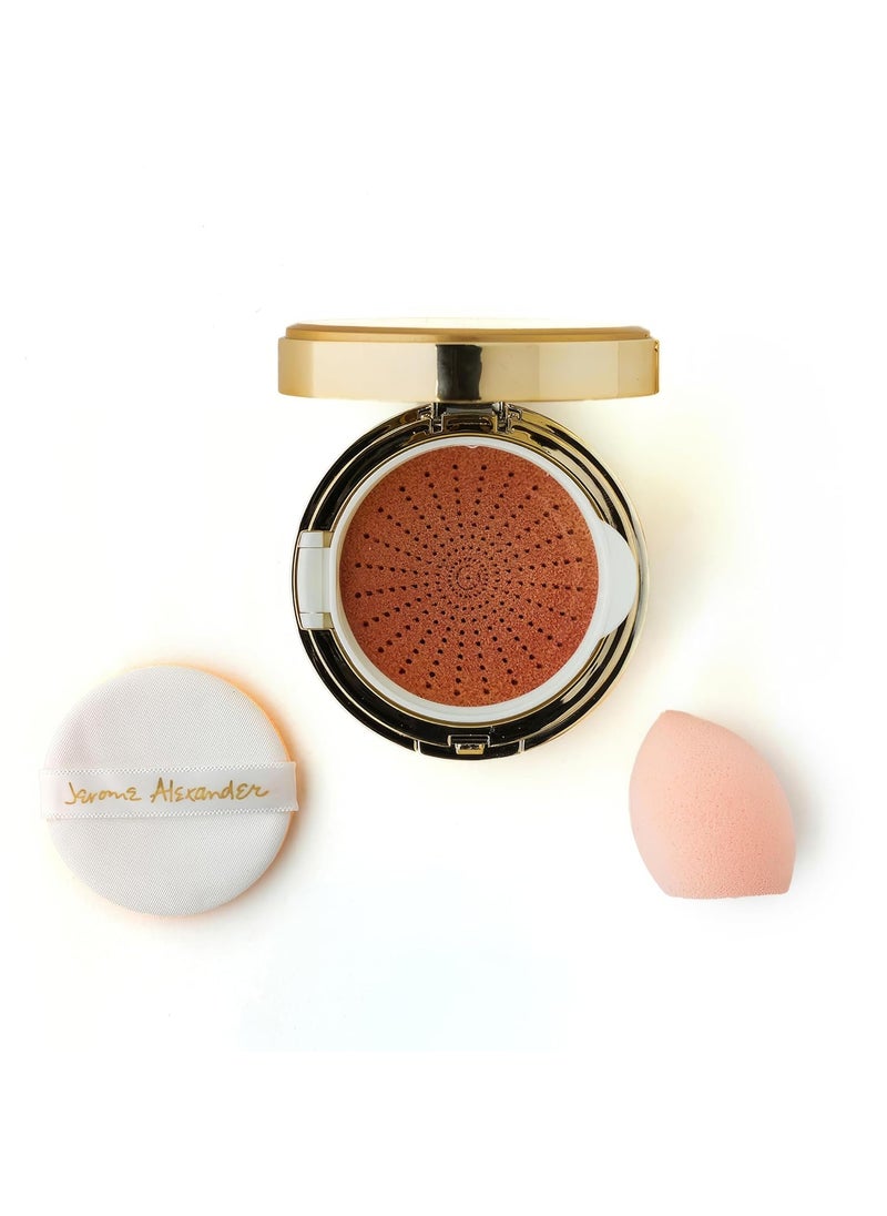 MagicMinerals AirCushion Foundation by Jerome Alexander, Cushion Foundation with Skincare Actives, Long-Lasting, Semi-Matte Finish, Full Buildable Coverage (Medium)