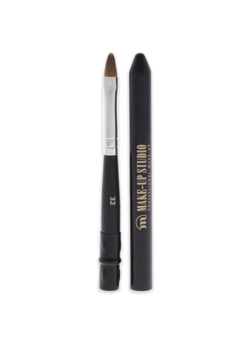 Professional Amsterdam Lip Brush No. 32 Medium - Has A Pencil-Like Wand With Soft Bristles - Application Is Easy - Applies Lipstick And Gloss Evenly - Easy To Store In Any Case - 1 Pc