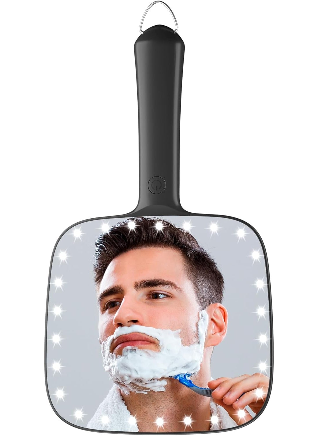 Famihomii Lighted Handheld Mirror, 6.2