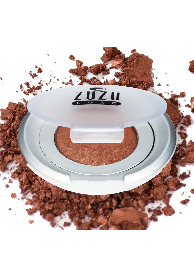 Zuzu Luxe Mineral Eyeshadow (Sahara - Copper Brown/Warm Shimmer), Richly pigmented, velvety smooth formula. Natural, Paraben Free, Vegan, Gluten-free, Cruelty-free, Non GMO,0.07 oz