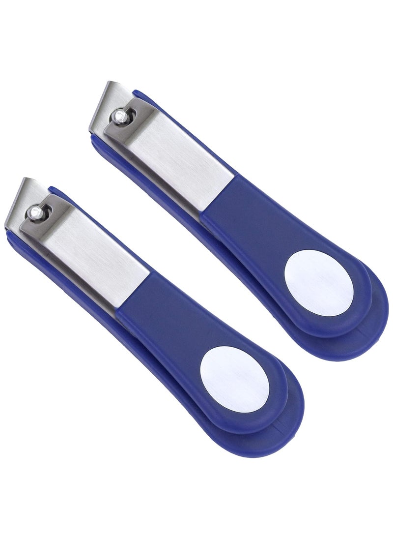 REFINE - Japan - Professional Angled Toenail Clipper, Straight Edge, Stainless Steel, 2 Count
