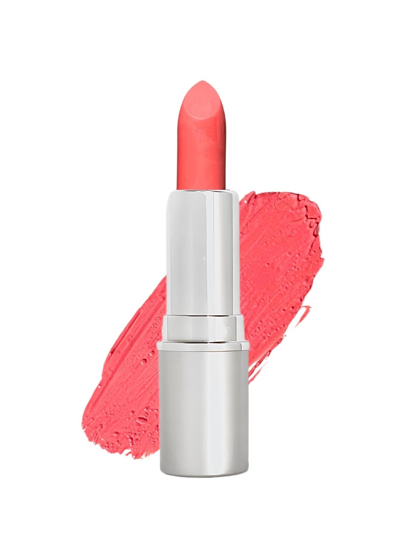 Honeybee Gardens Truly Natural Long Lasting Lipstick, Bermuda, Matte Medium Coral Pink, Naturally Hydrating & Nourishing, Vegan, Gluten-Free & Cruelty-Free, 0.13 oz / 3.8 g