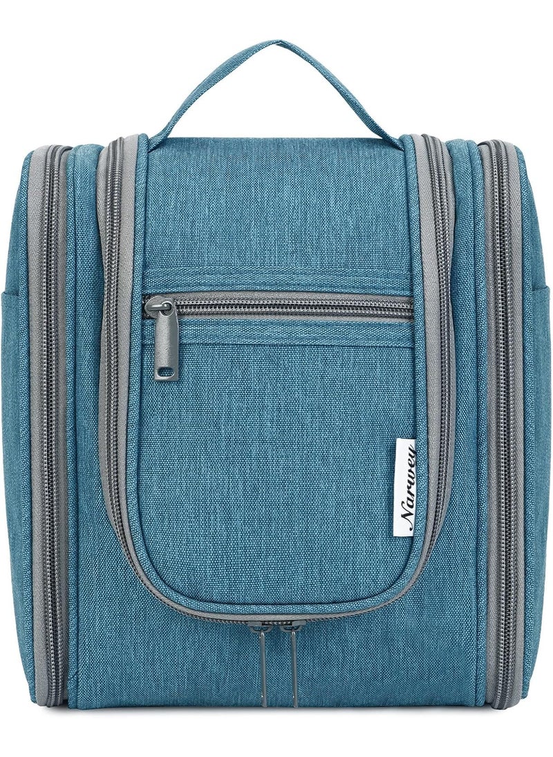 Narwey Small Hanging Travel Toiletry Bag Cosmetic Make up Organizer for Women and Men (Medium, Navy Blue)