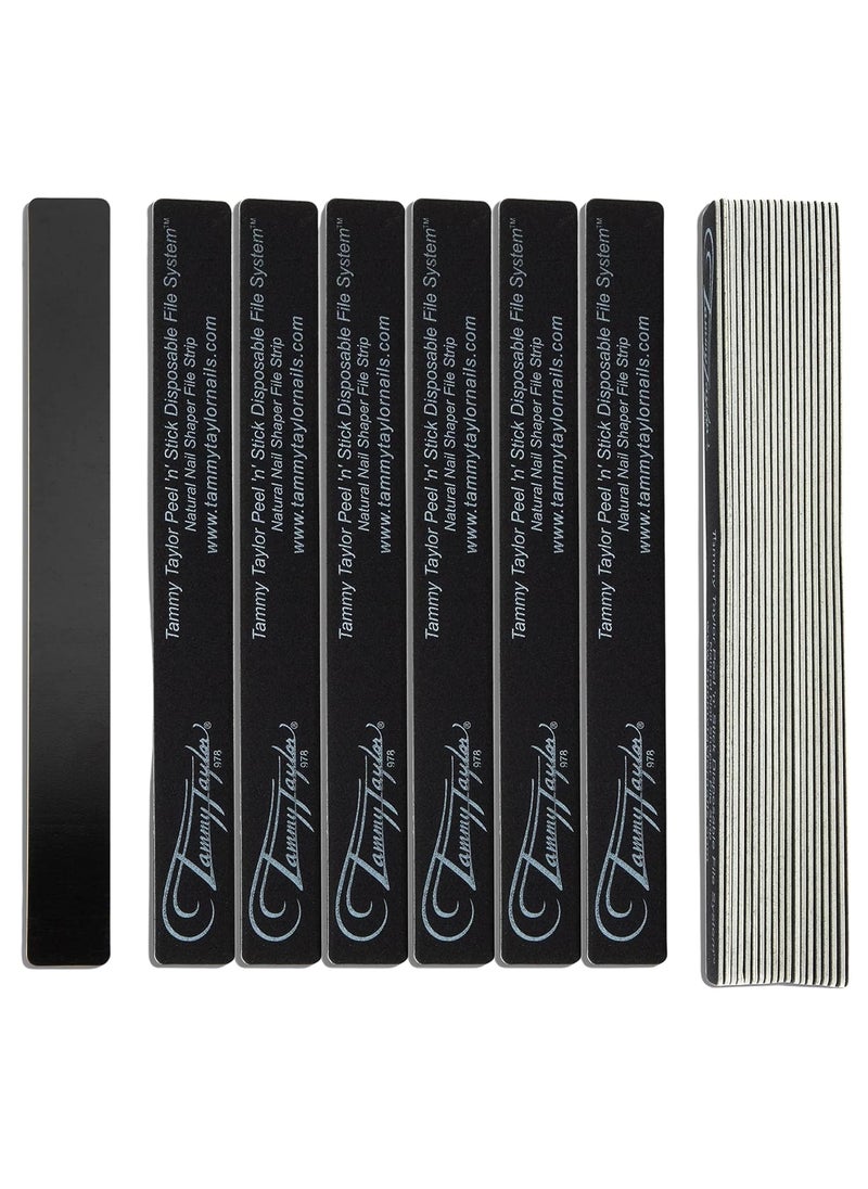 Tammy Taylor Peel 'N' Stick Natural Nail Shaper Files | Promote Natural Growth | Strong, Yet Gentle Abrasion | Shorten and File Without Ripping or Tearing | 25pcs