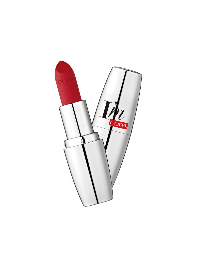 Pupa I Am Matt Pure Colour Lipstick - 071 True Red Milano for Women - 0.123 oz Lipstick
