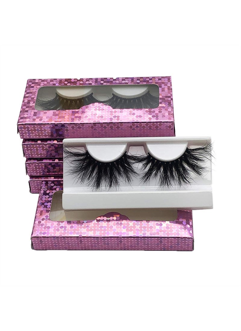 Wholesale 25mm Mink Lashes MIKIWI E02-5, Real Mink EyeLashes, Thick HandMade Full Strip Lashes, Crueltyl Free Fluffy Lash, Dramatic 3D Mink Lashes Bulk Pack-5