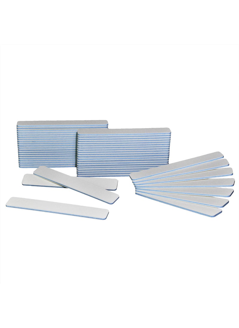 AMT 50 PCS Jumbo White Nail Files, White Nail File, Nail Files for Acrylic Nails, Emery Boards for Nails, 80/80 Grit Nail File (50 PCS Nail Files) (Grit 80/80 (Jumbo, Blue))