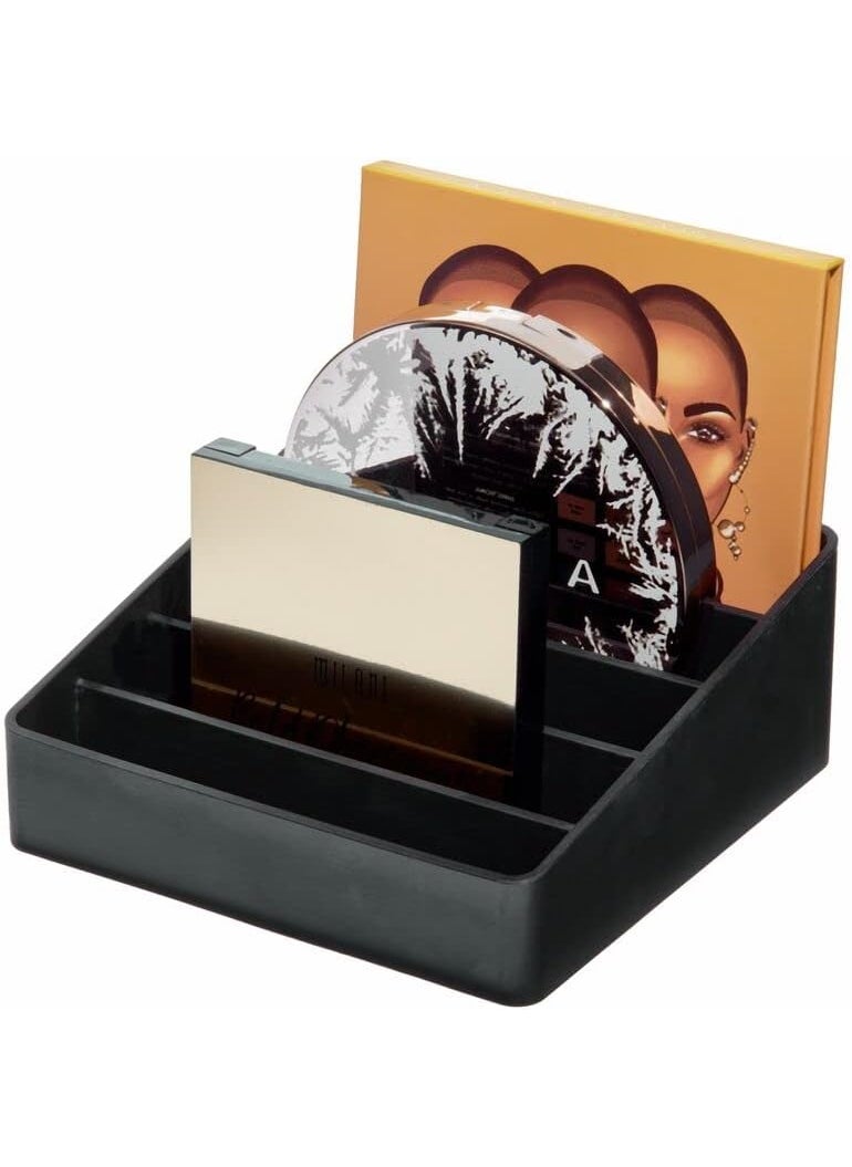 iDesign The Sarah Tanno Collection Silicone Makeup Palette Holder and Cosmetic Organizer, Black