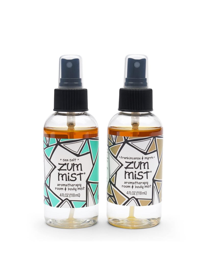 Indigo Wild Zum Mist Frankincense  Myrrh and Sea Salt Mist Body Spray 4 fl oz each 2 Pack