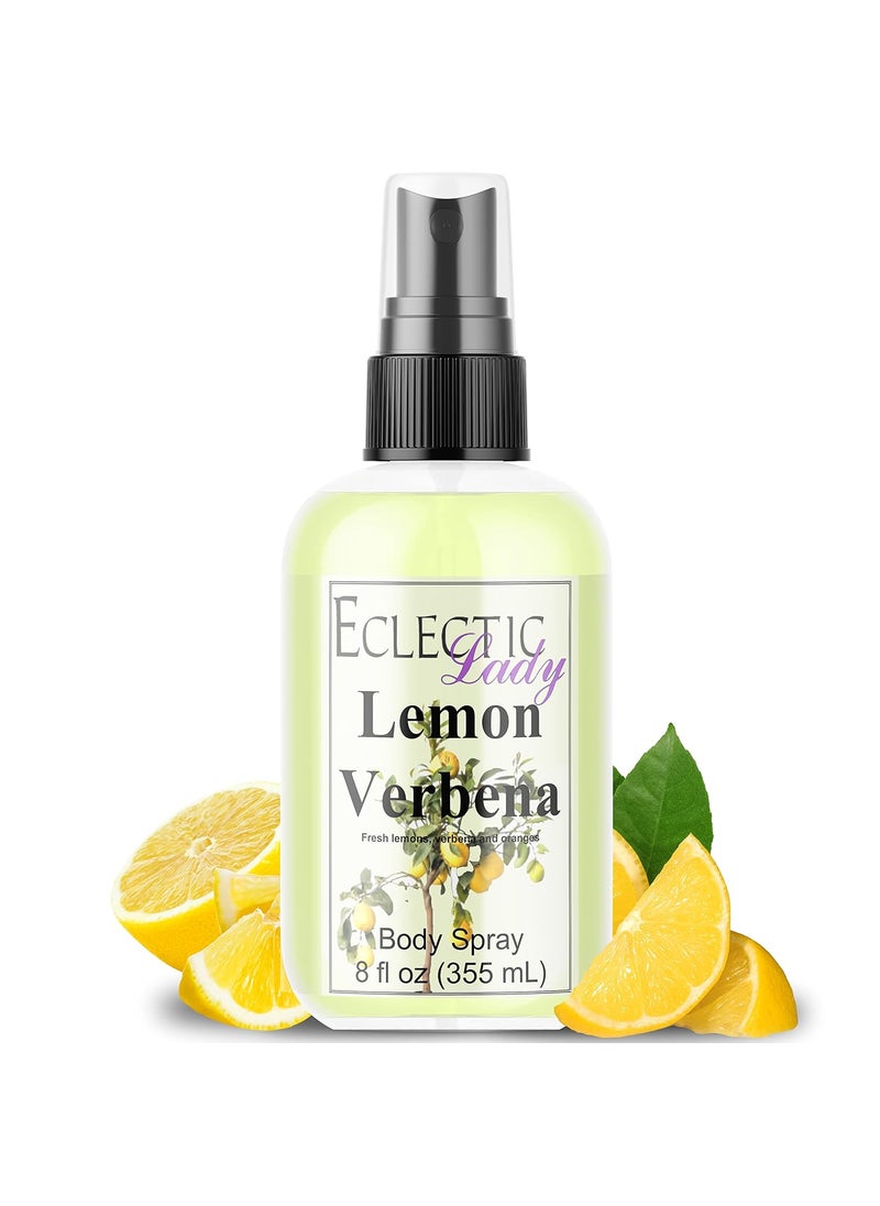 Eclectic Lady Lemon Verbena Body Spray 8 ounces Body Mist for Women with Clean Light Gentle Fragrance Cologne with Soft Subtle Aroma For Daily Use
