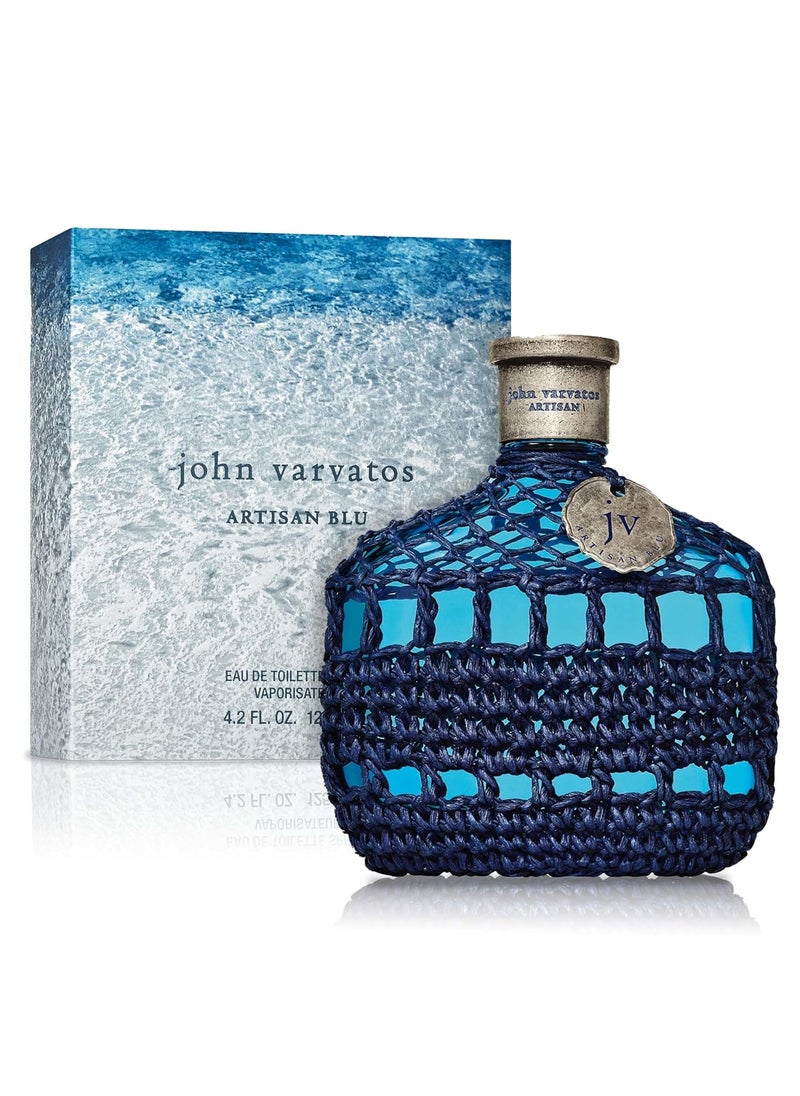 John Varvatos Men's Cologne, Artisan Blu Eau de Toilette EDT Spray, Marine Water Fougere Scent with Notes of Basil, Pine & Geranium