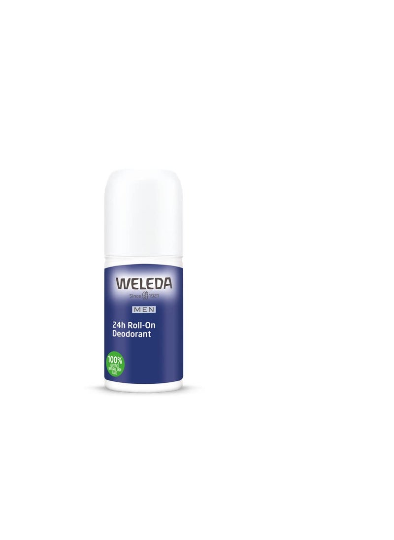 Weleda Men's 24H Roll-On Deodorant, 1.7 Fluid Ounce, Plant Rich Odor Protection with Licorice Root and Witch Hazel, No Aluminum Salts