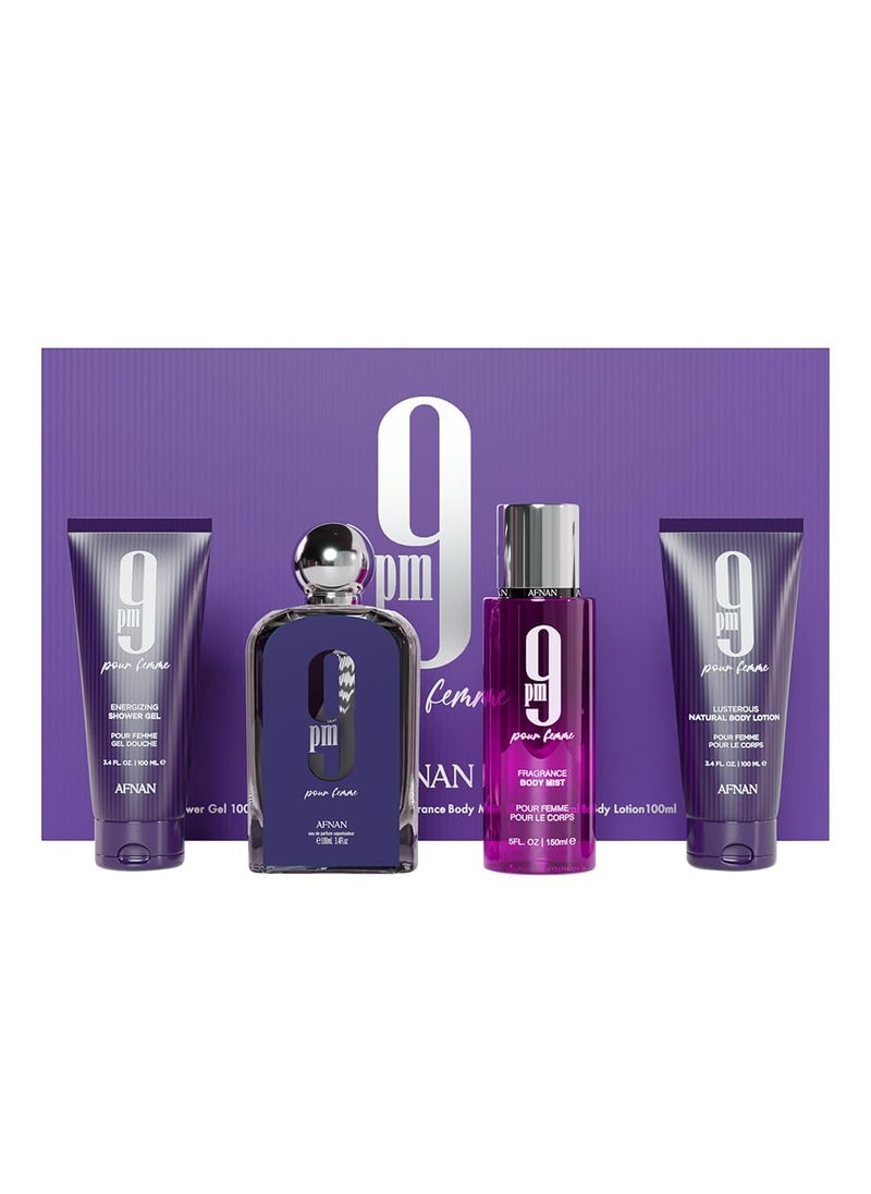 Afnan 9 PM Pour Femme Luxury Perfume Gift Set