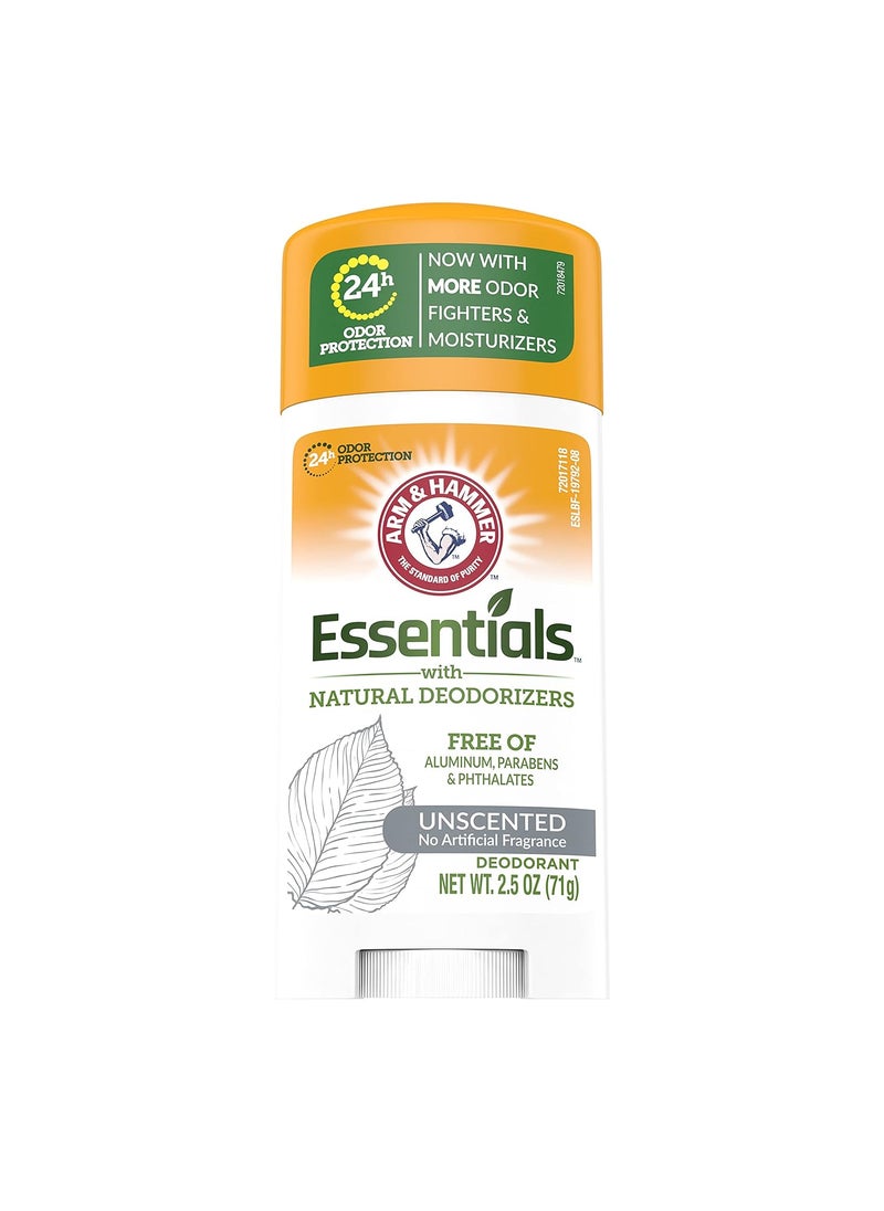 ARM & HAMMER Essentials Natural Deodorant Unscented 2.50 oz (Pack of 9)