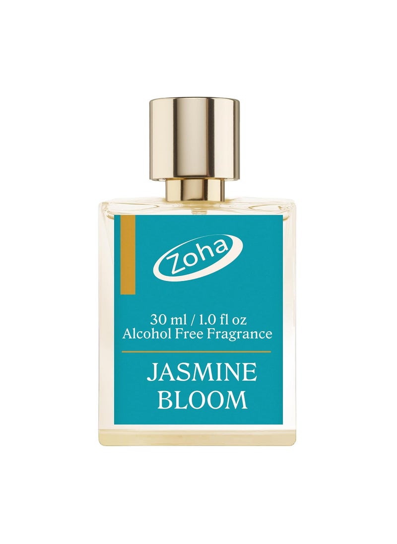 Zoha Jasmine Bloom Oil Perfume for Women & Men, Roll On Perfume Oil and Jasmine Perfume Spray, Alcohol Free Skin Moisturizing Jasmine Oil Perfume