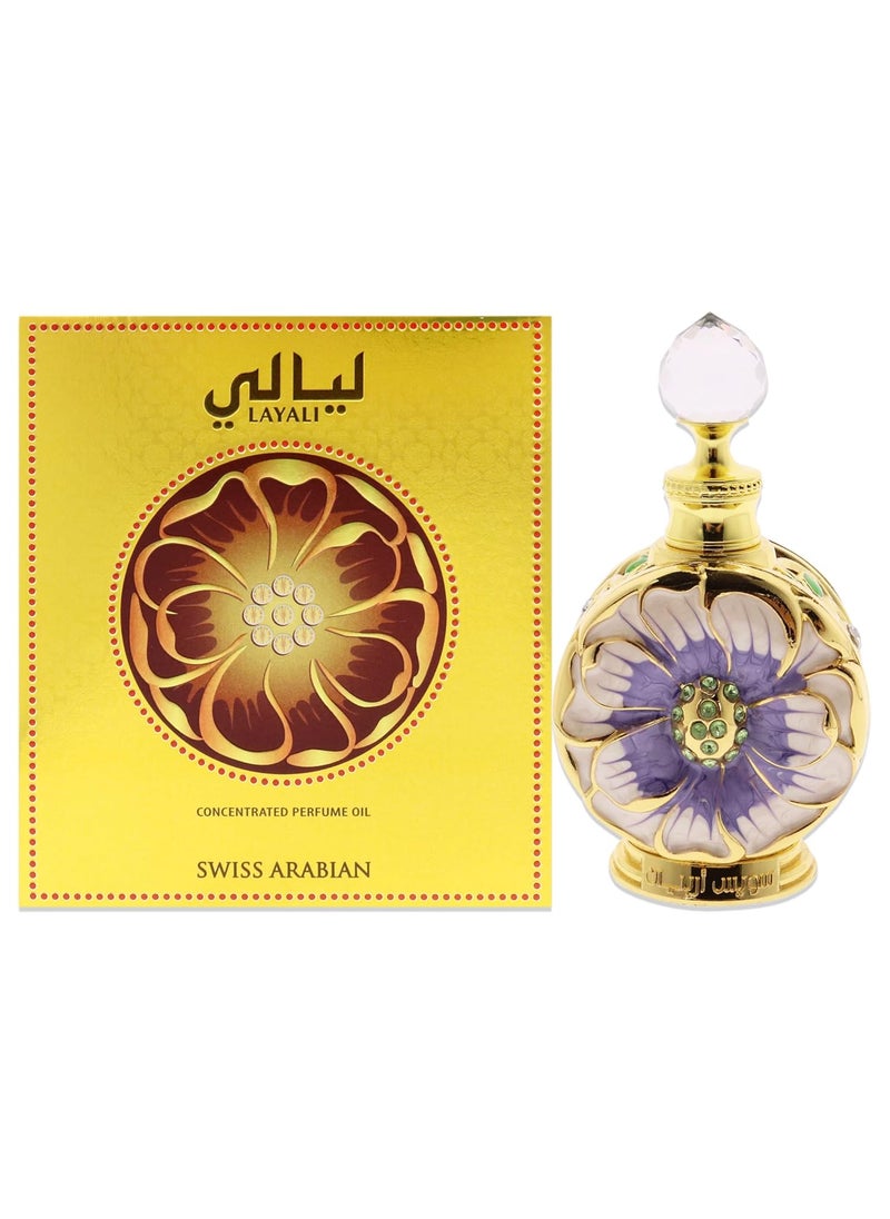 Swiss Arabian Layali - Luxury Products From Dubai - Long Lasting And Addictive Personal Perfume Oil Fragrance - A Seductive Signature Aroma - 0.5 Oz