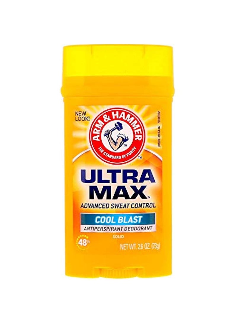 ARM & HAMMER ULTRAMAX Anti-Perspirant Deodorant Invisible Solid Cool Blast 2.80 oz (Pack of 4)