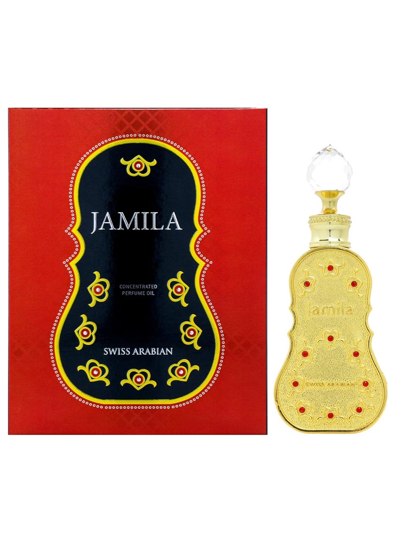 Swiss Arabian Jamila - Luxury Products From Dubai - Long Lasting And Addictive Personal Perfume Oil Fragrance - A Seductive Signature Aroma - 0.5 Oz