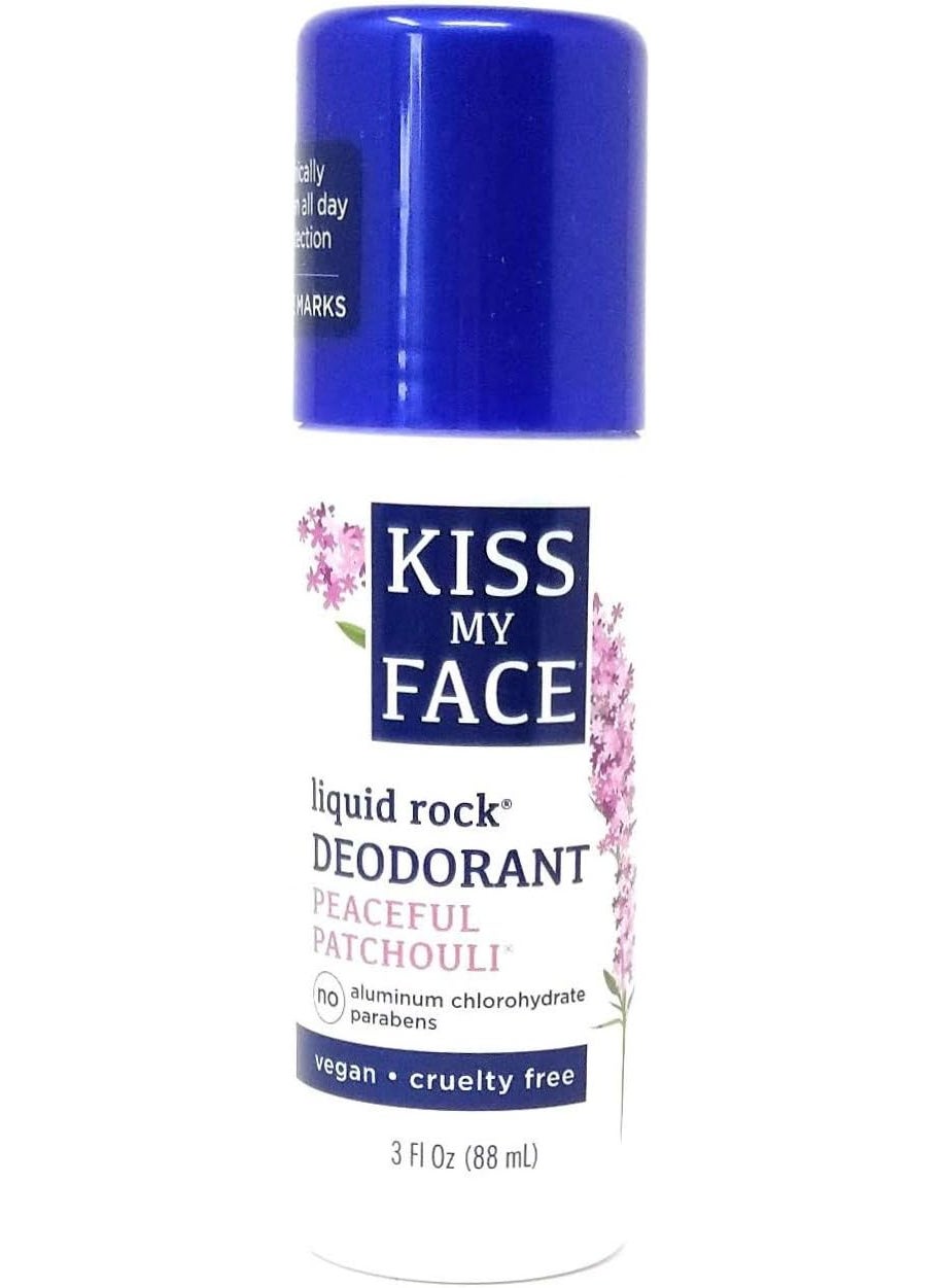 Kiss My Face Paraben Free Liquid Rock Roll-On Deodorant, Patchouli - 3 oz - 2 pk
