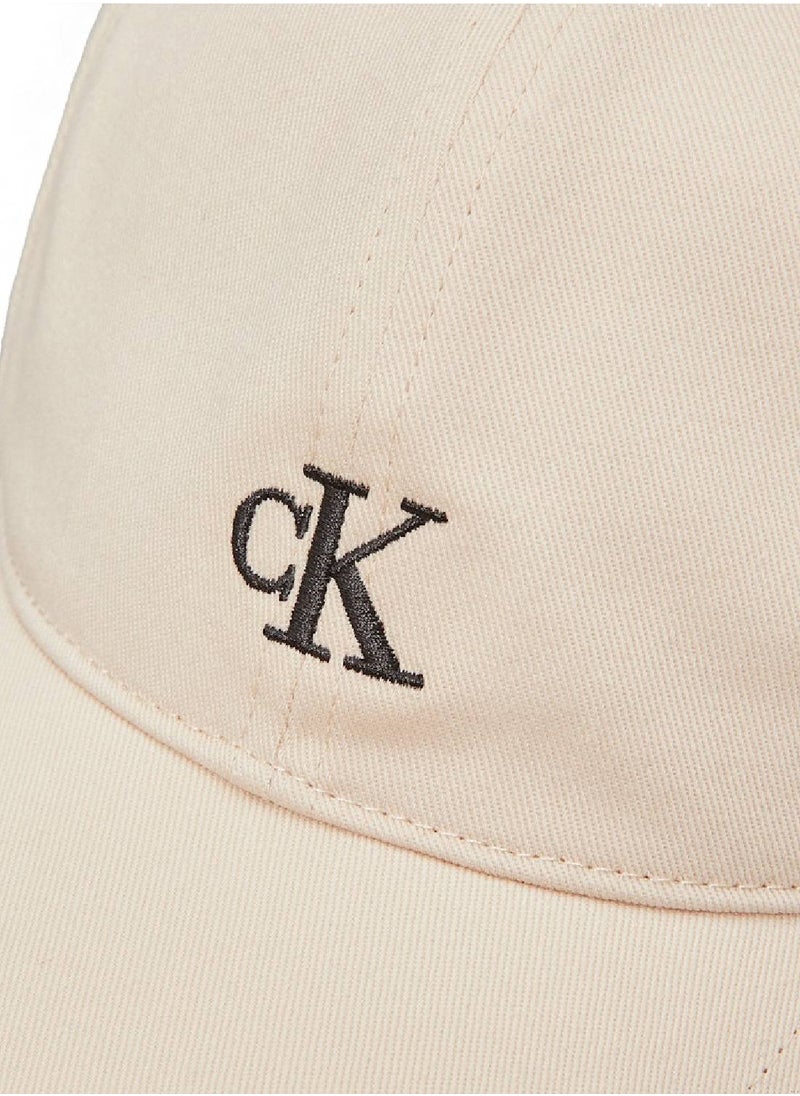 Kids'  Cotton Monogram Cap - Cotton, Grey