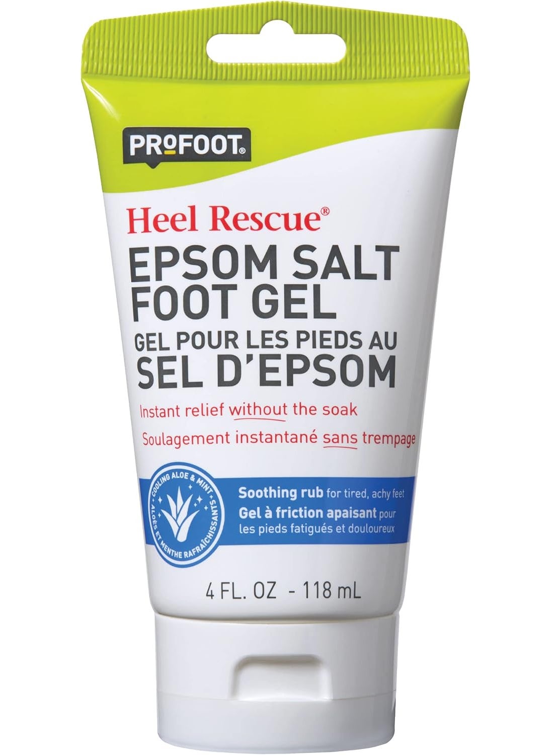 PROFOOT Epsom Salt Foot Gel, 4 Ounce, Soothing Relief for Painful, Tired, Aching Feet, Ditch the Foot Bath for Instant Relief
