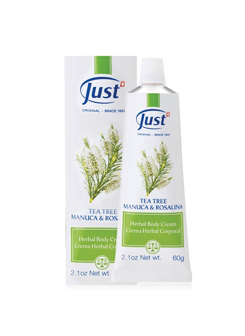 Swiss Just Tea Tree Oil, Manuka Honey Wound Care, and Rosalina Herbal Cream 60g. The solution to Athlete's Foot, Ease Insect Bites, Promotes Skin Regeneration. Tea Tree Foot Cream for Dry Cracked Feet