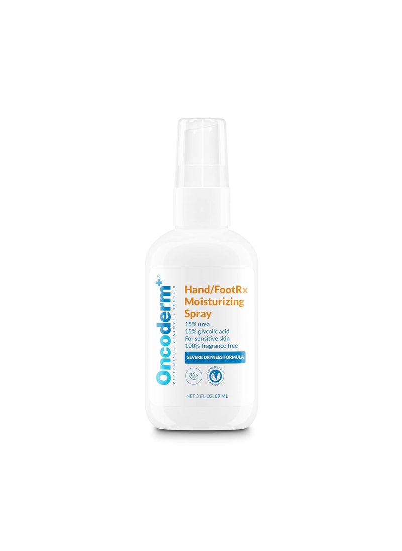 Oncology Skin Care - Hand & FootRx Moisturizing Spray. Skin Care for People Living with Cancer. Great Gift for Chemo Patient. Designed by Oncologists and Dermatologists. Chemo Skin Care (3 Fl Oz)