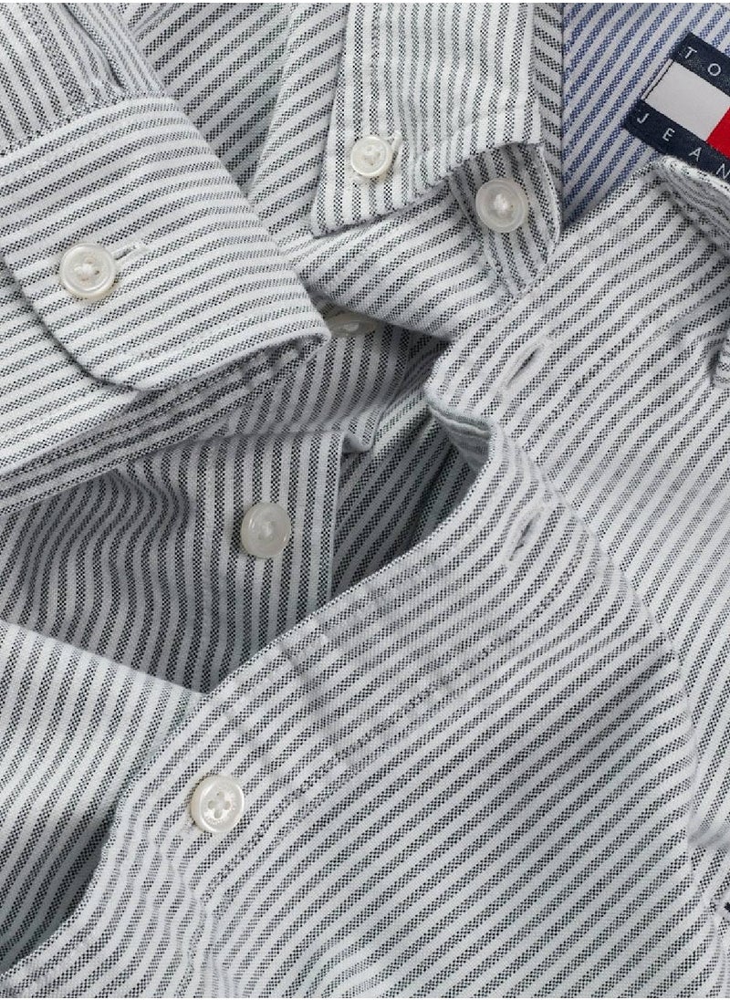 Men's Slim Oxford Shirt - Cotton, White