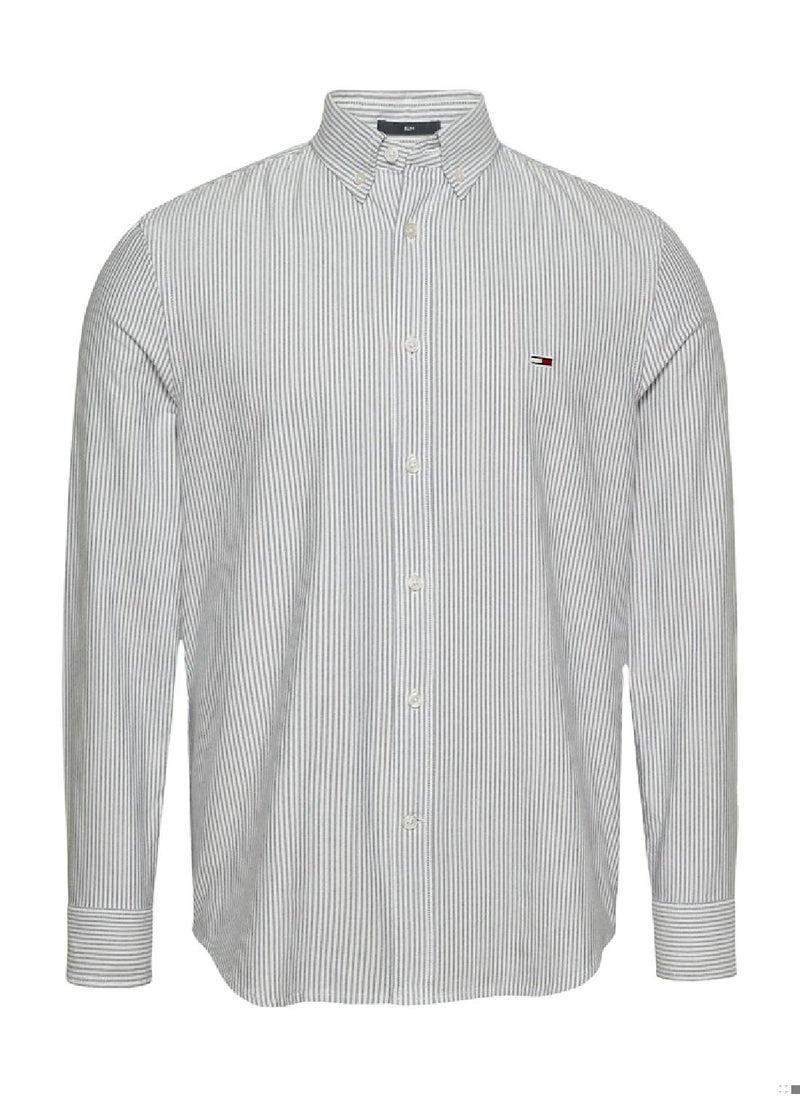 Men's Slim Oxford Shirt - Cotton, White