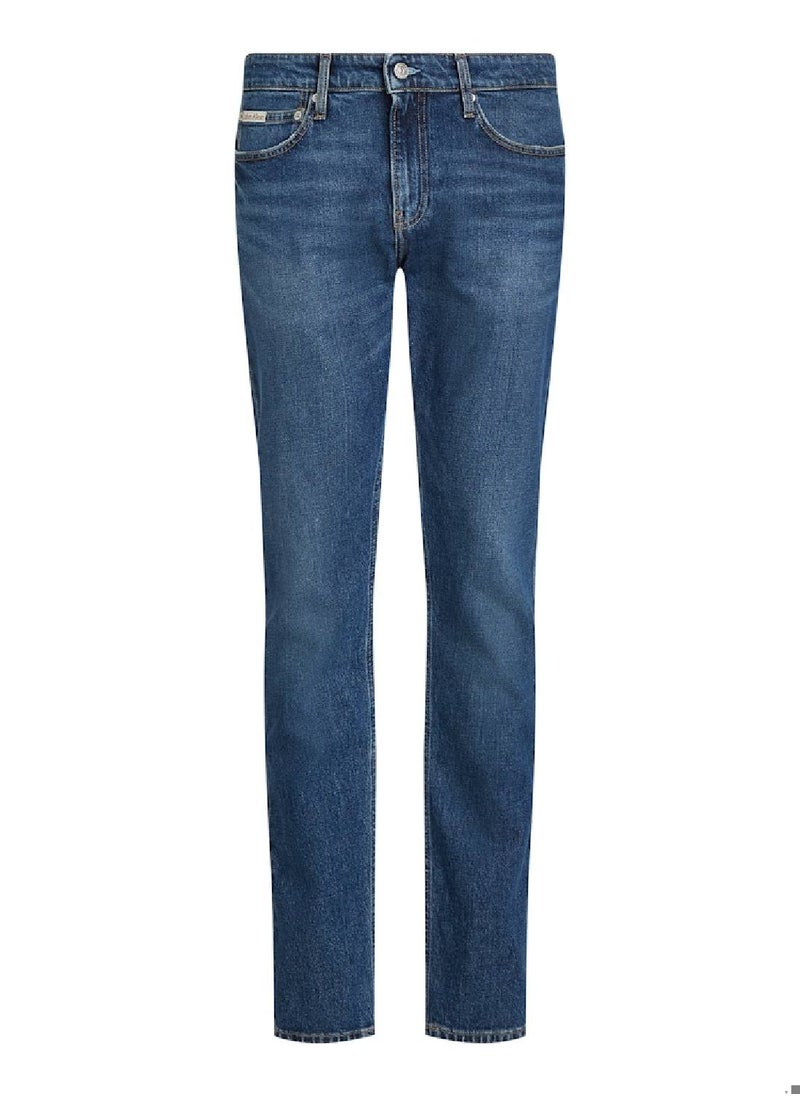 Men's Slim Jeans - Cotton, Blue