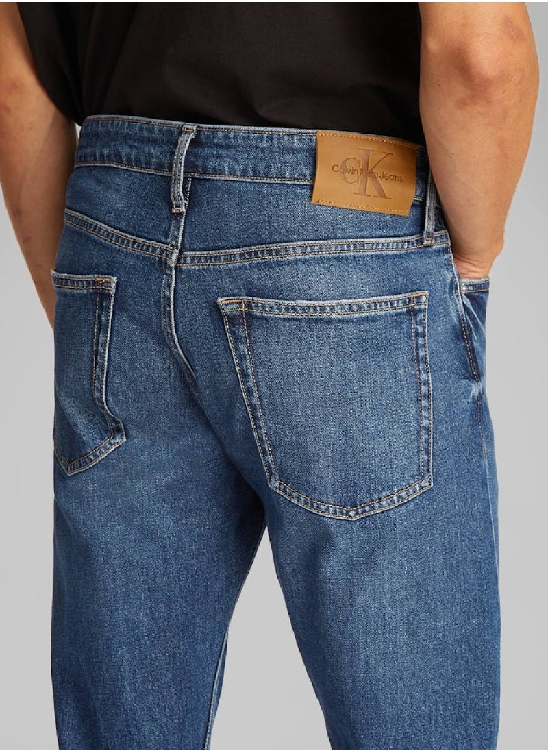 Men's Slim Jeans - Cotton, Blue