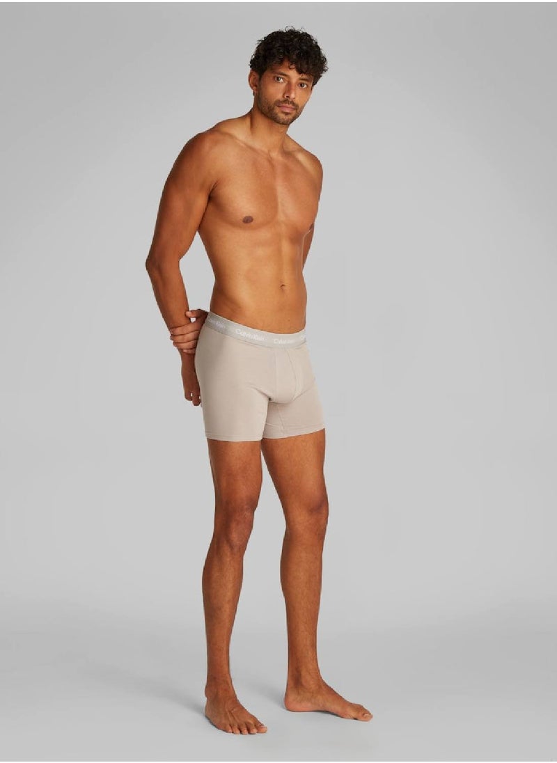 Men's 3 Pack Boxer Briefs - Cotton, Multicolour