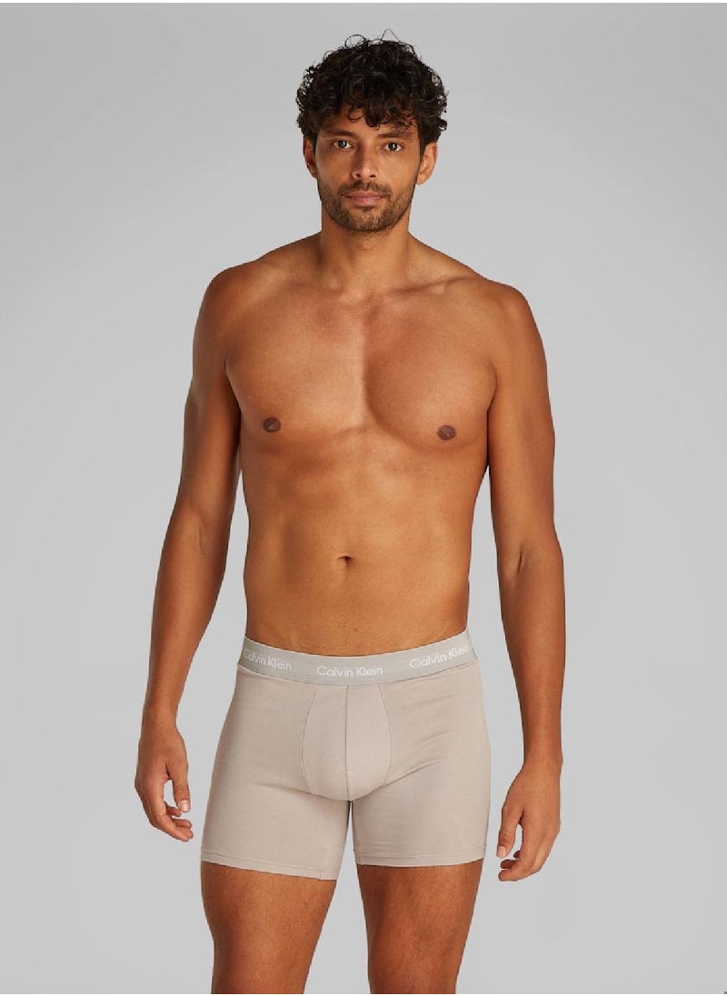 Men's 3 Pack Boxer Briefs - Cotton, Multicolour