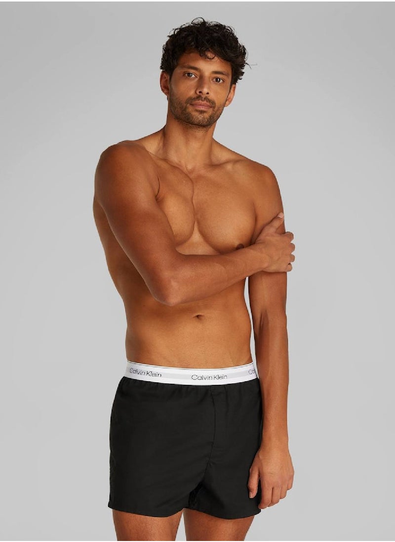 Men's 3 Pack Slim Fit Boxers - Icon Cotton Stretch - Cotton, Black