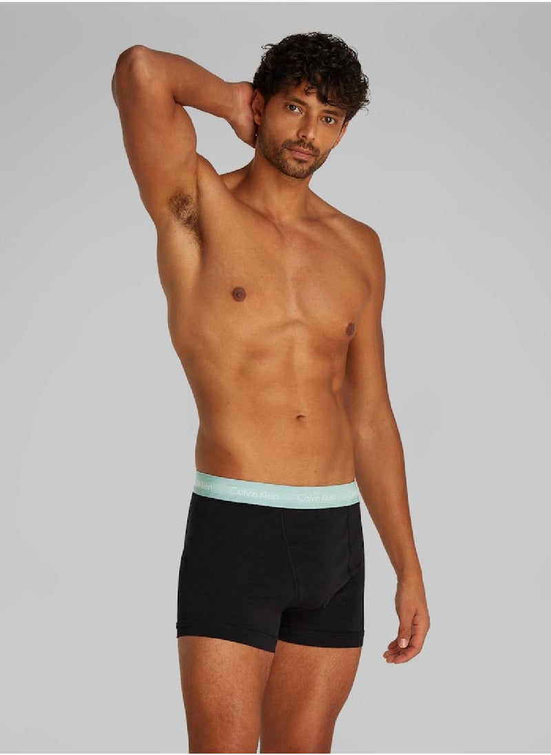 Men's 3 Pack Trunks - Cotton, Multicolour