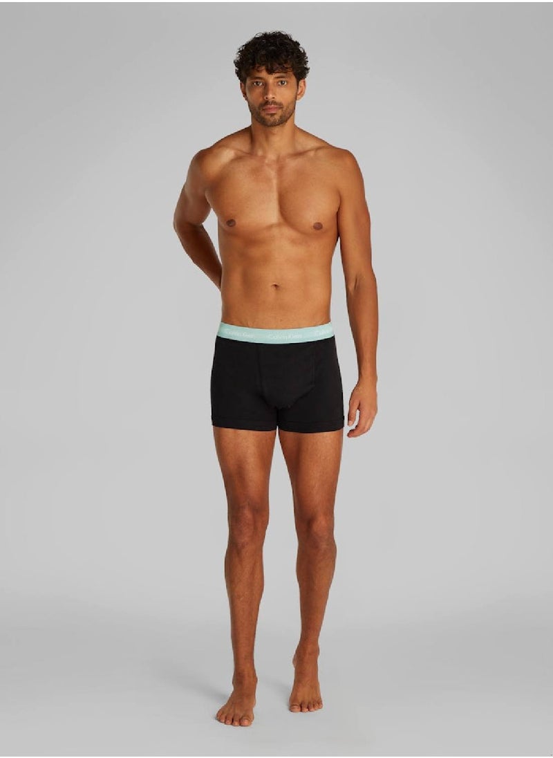 Men's 3 Pack Trunks - Cotton, Multicolour