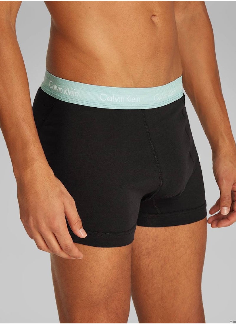 Men's 3 Pack Trunks - Cotton, Multicolour