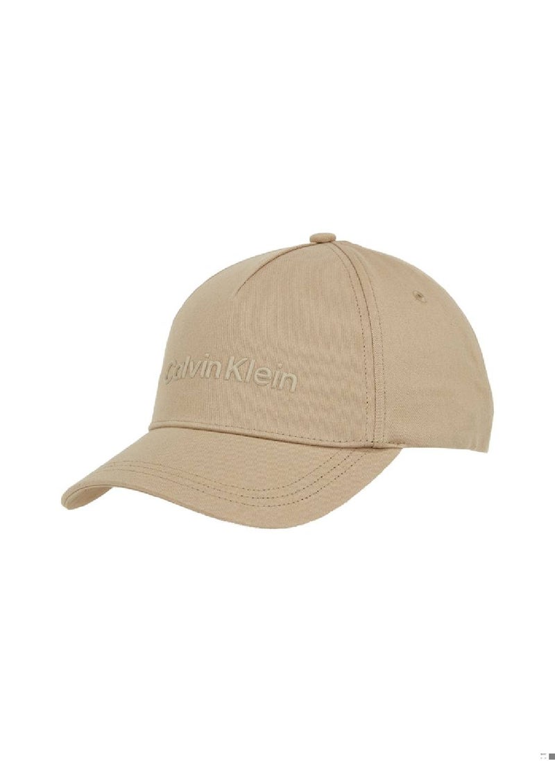 Men's  Twill Cap - Cotton, Beige