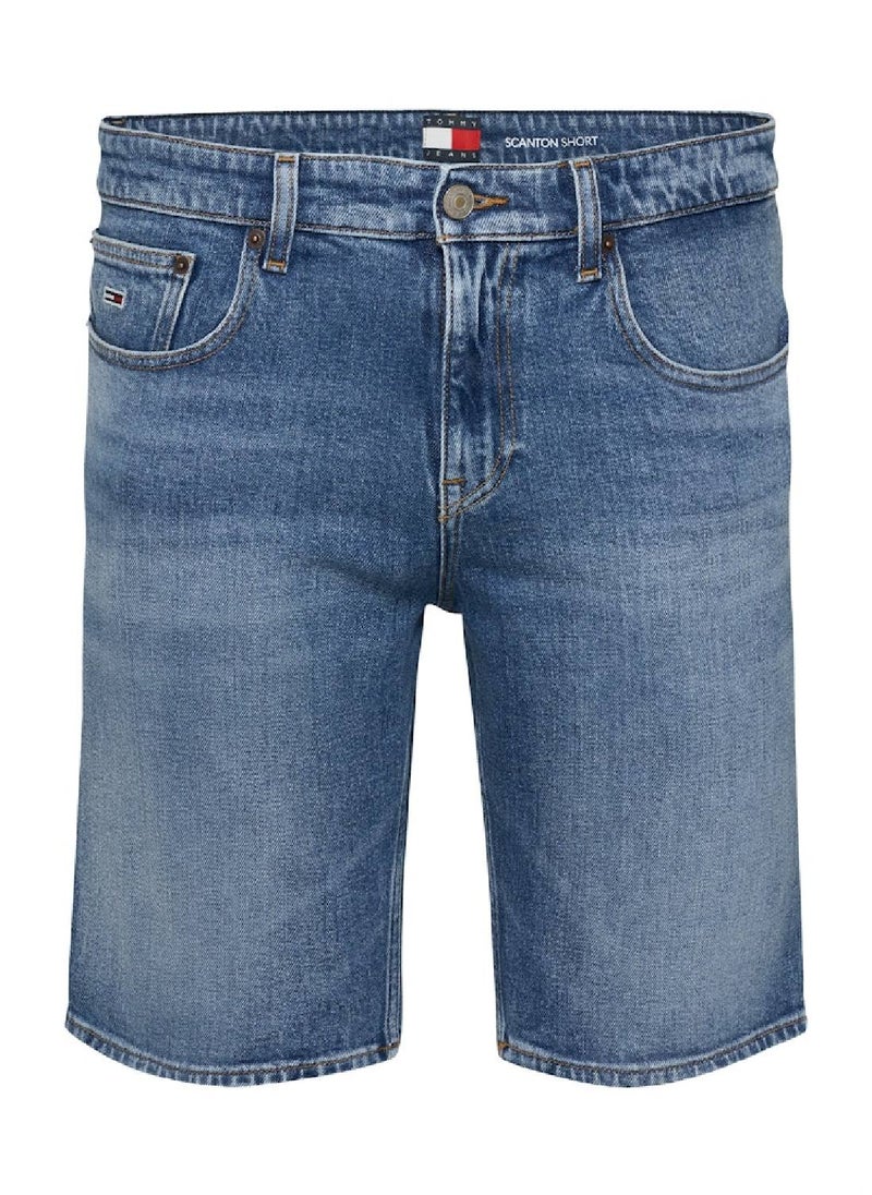 Men's Scanton Slim Denim Shorts - Cotton, Blue