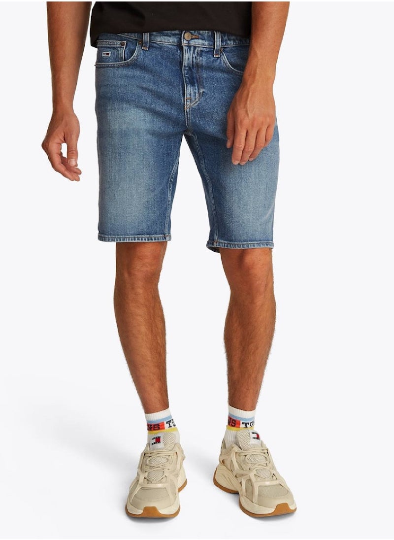 Men's Scanton Slim Denim Shorts - Cotton, Blue