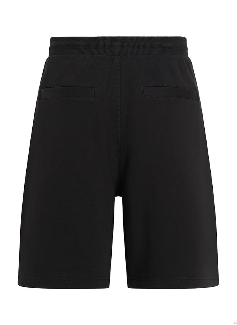 Men's Graphic Sweatshorts - Cotton, Black