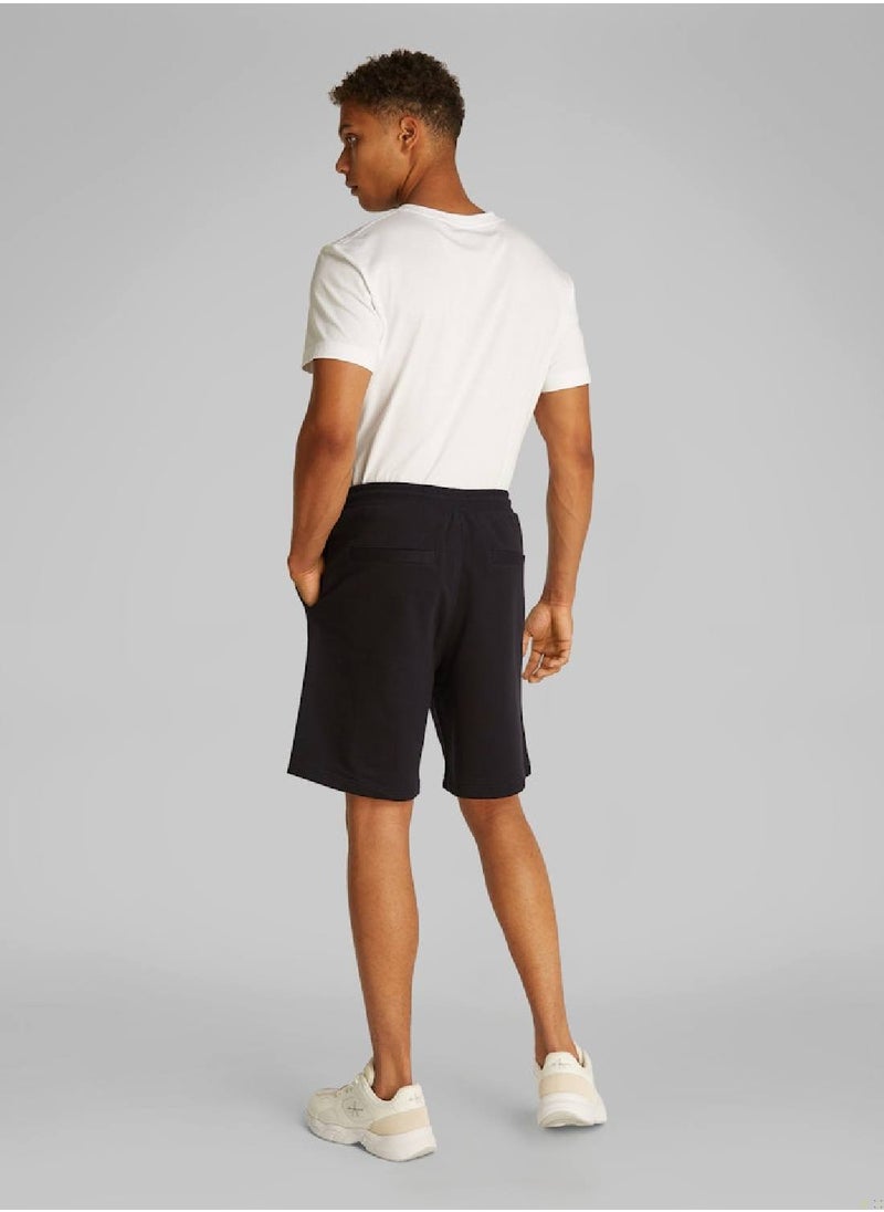 Men's Graphic Sweatshorts - Cotton, Black