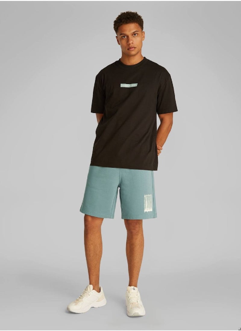 Men's Graphic Sweatshorts - Cotton, Blue