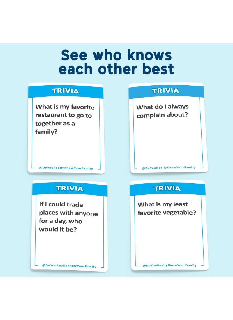 Do You Really Know Your Family? A Fun Family Game Filled With Conversation Starters And Challenges - Great For Kids Teens And Adults