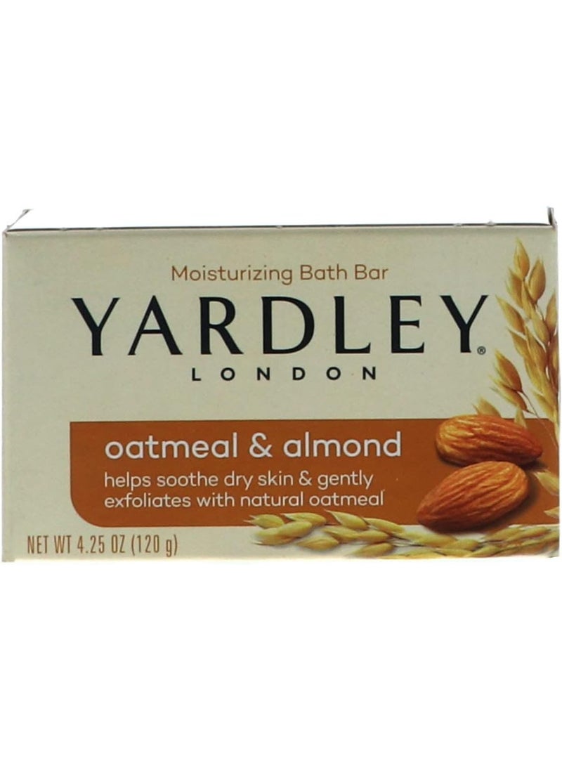 Yardley Oatmeal Almond Bath Bar 4oz  Pack of 2