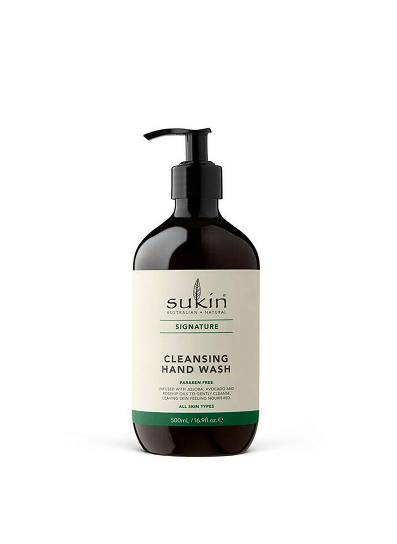 Sukin - Cleansing Hand Wash With Pump, Signature Collection, 8.46 fl oz 250 mL