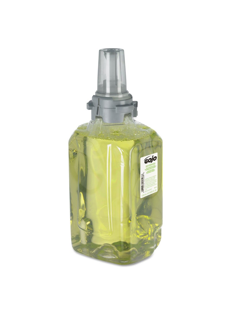 GOJO Foam Hand and Showerwash, Citrus and Ginger Fragrance, 1250 mL Foam Wash Refill ADX-12 Push-Style Soap Dispenser (Pack of 3) - 8813-03